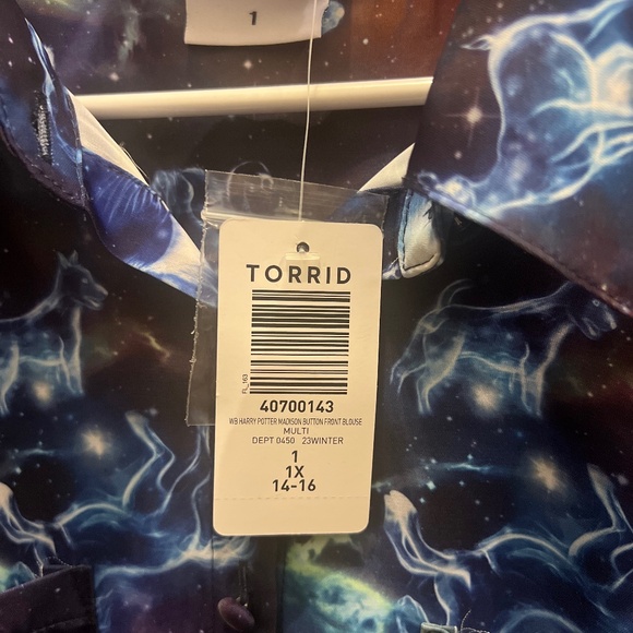 Torrid WB Harry Potter Madison Button Front Blouse size 1X (14-16) - Picture 8 of 8
